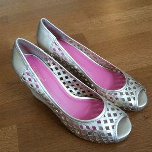 Gold Lilly P. Wedges